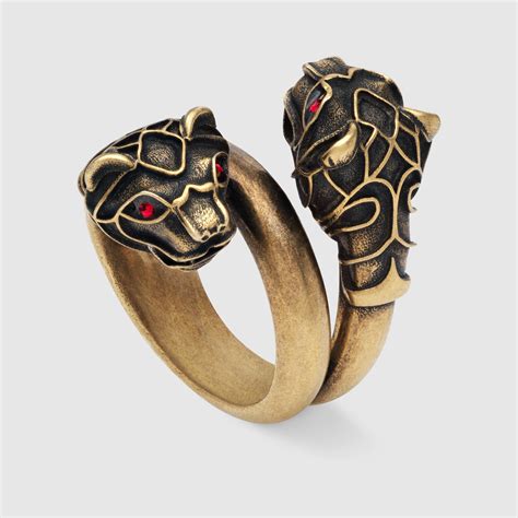 gucci tiger head ring collection|Gucci tungsten ring.